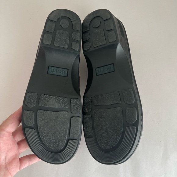 Born Women's Leather Clogs Brown Slip On Shoes Clogs Wedge Size 9 - Picture 4 of 8